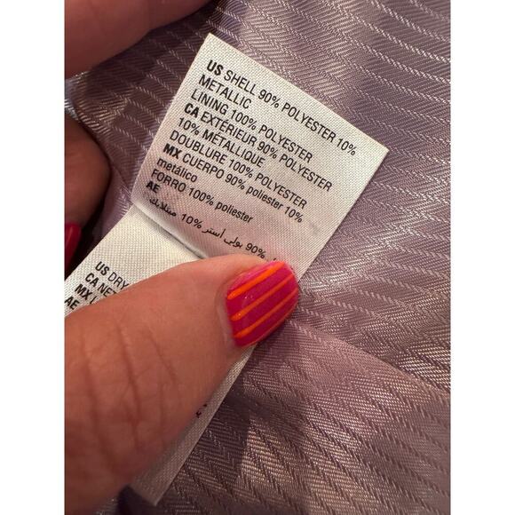 INC International Concepts Black Purple Silver Floral Party Suit Coat Blazer XL - Picture 16 of 16